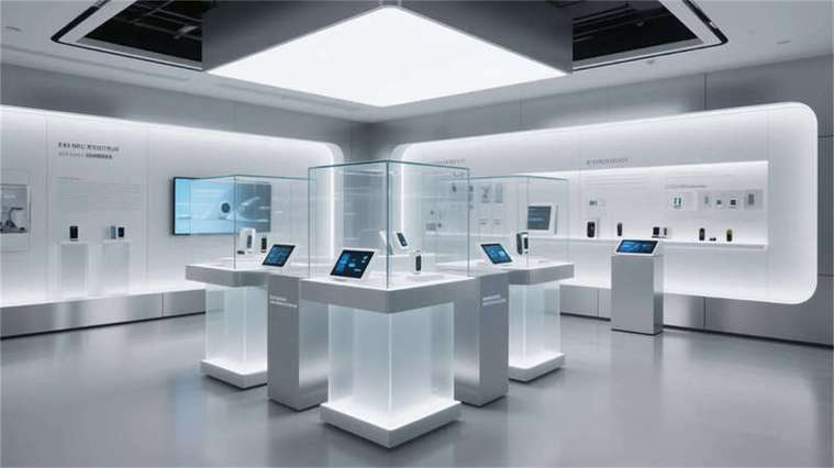 合肥光電科技廠展廳裝修設計效果圖賞析 光與科技的融合之美